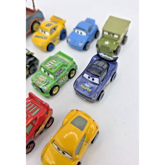 Lot Of 10 Die Cast Cars The Movie Mini Cars 1.5" Racers 2016-2017 Tow Matter 3.5 - Picture 6 of 9